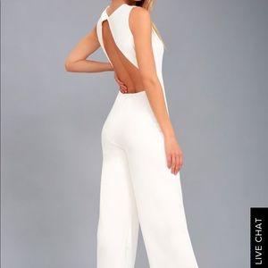 Lulu’s NWT White Jumpsuit - “Refine and Poise”